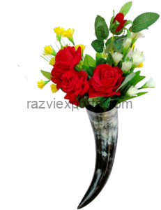 Buffalo cow horn flower vases for decor manufacturer