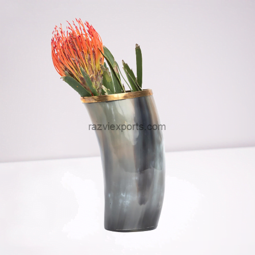 buffalo, cow horn flower vases for decor manufacturer