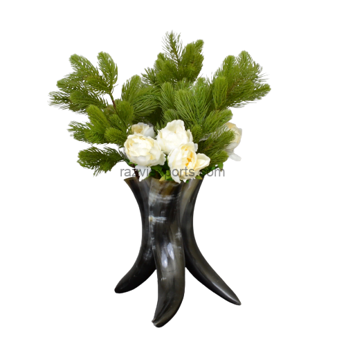 Buffalo cow horn flower vases for decor manufacturer