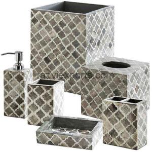 Bone and Mother of Pearl Inlay Products Catalouge 43 Bone Inlay Bathroom Set accessories Manufacturer
