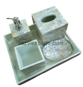 Mother of pearl inlaid Bathroom Accessories