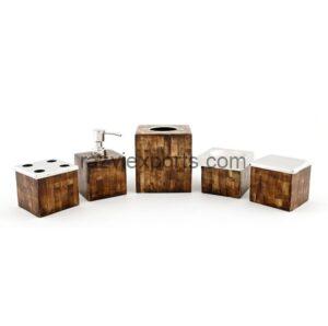 Bone Inlaid bathroom set assocceries manufacturer & supplier in india