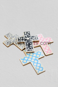 Bone Inlay floral design cross manufacturer