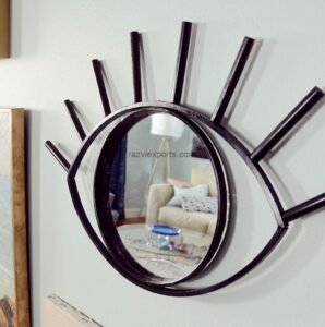 Eye shape metal wall mirror manufacturer in india