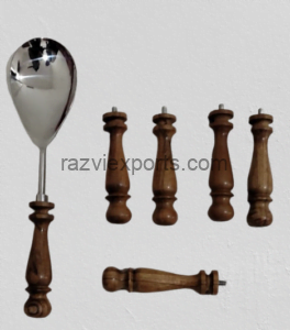 Metal spoon with wooden handle manufacturer & supplier in india