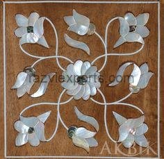 Mother of pearl inlaid pannel floral manufacturer in india
