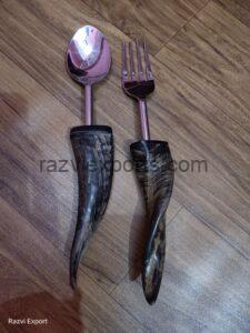 Steel Cutlery with sheep horn handle manufacturer in india