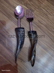 Steel Cutlery with sheep horn handle manufacturer in india