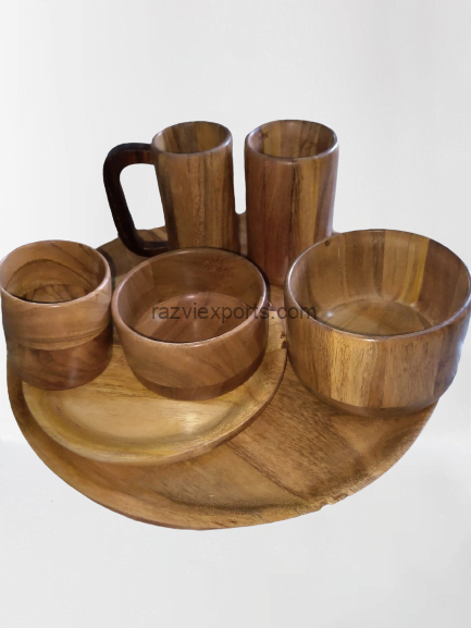 Wooden dinner set manufacturer & supplier in india