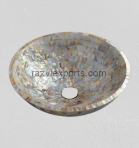 mother of pearl inlaid sink wash basin manufacturer & supplier in india