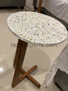 wood and mother of pearl inlay table manufacturer