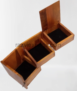 wooden Three Parts open jewelry box manufacturer