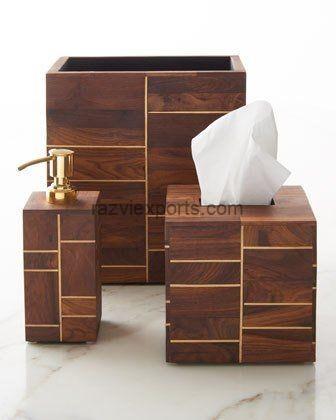 brass inlaid wooden bathroom set manufaturer in india