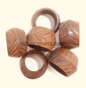 wooden engraved nepkin ring manufacturer in india