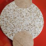 Stone Made Pizza Board with wooden handle