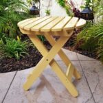 pine wood foldable table round top