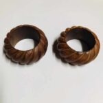 wood napkin ring dark