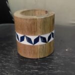 wooden Bone Inlaid Candle stand