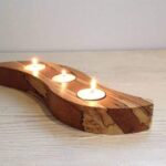 wooden candle stand