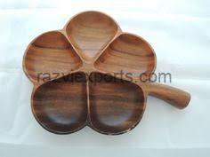 wooden flower shape platter