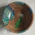 wooden transparant enameled bowl