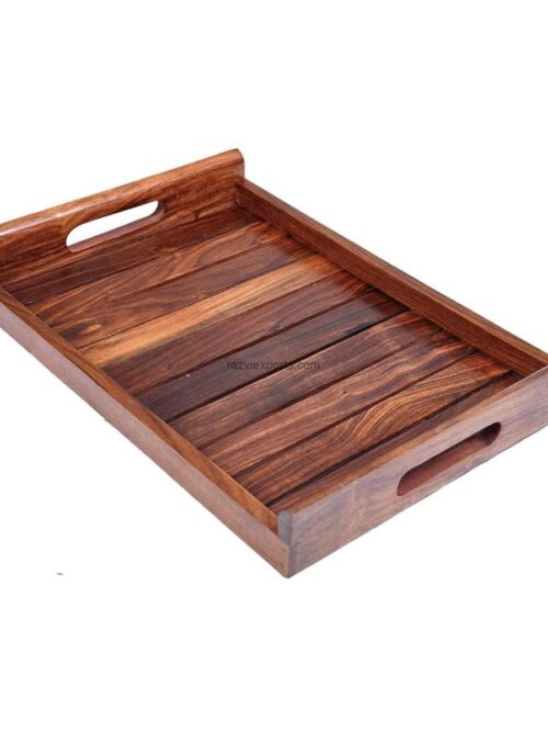 Charm Rustic Wooden Serving Tray for a Cozy Atmosphere Razvi Exports