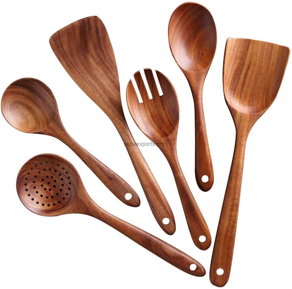Custom Wood Kitchenware Manufacturing for B2B 7 wooden utensils for kitchen buy in bulk Razvi Exports