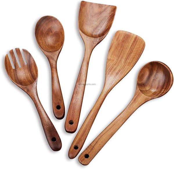 wooden utensils set of 5 pieces Razvi Exports