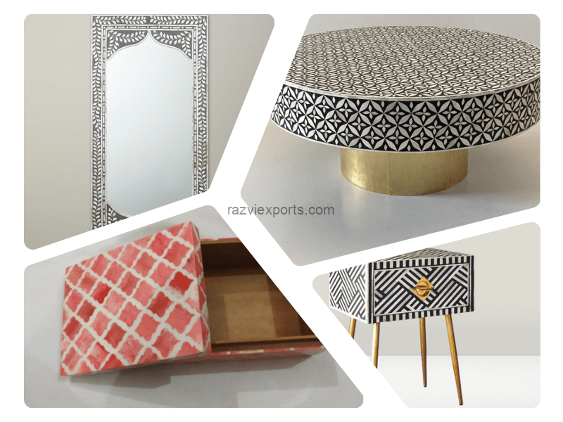 Razvi Exports | Expert Home Decor, Kitchenware, Tableware Manufacturer 9 bone inlay products Manufacturer and Exporter Razvi Exports
