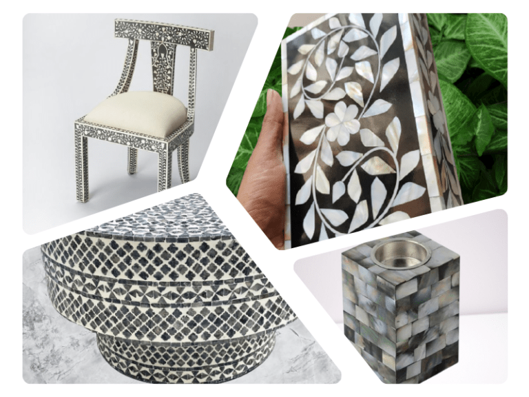 Premium Indian Handicrafts Manufacturer, Supplier & Global Exporter 12 mother of pearl inlay products Manufacturer and Exporter Razvi Exports