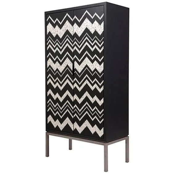 Black and White Bone Inlay Cupboards manufacturer Razvi Exports