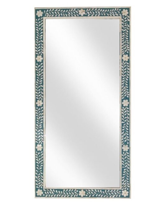 Floral Bone Inlay Floor Mirror manufacturer Razvi Exports