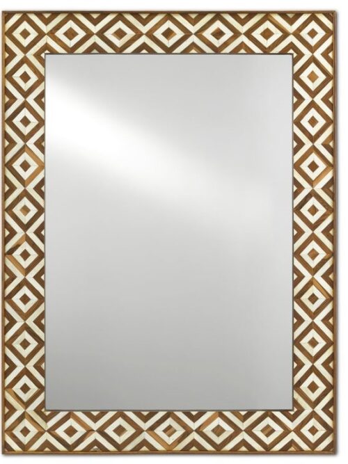 Buy Brown Bone Inlay Floor Mirror- Razvi Exports