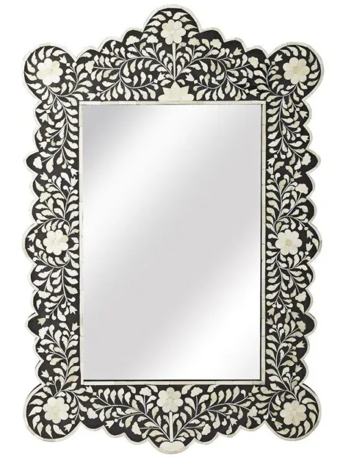 Buy Royal Bone Inlay Wall Mirror By Razvi Exports