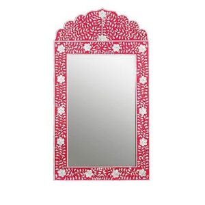 Pink Bone Inlay Wall Mirror manufacturer Razvi Exports