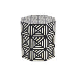 Bone inlay drum side table manufacturer 1