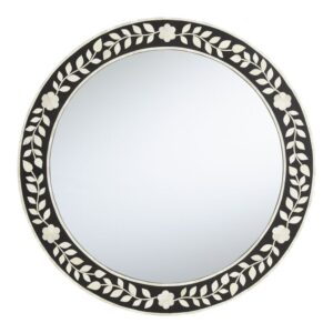 Bone inlay round mirror 1