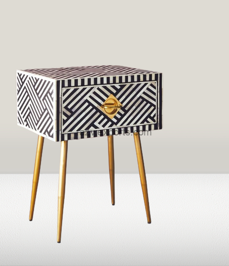 Bone inlay nightstand manufacturer and exporter in india
