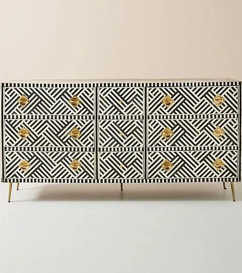 Black and White Bone Inlay Dresser manufacturer