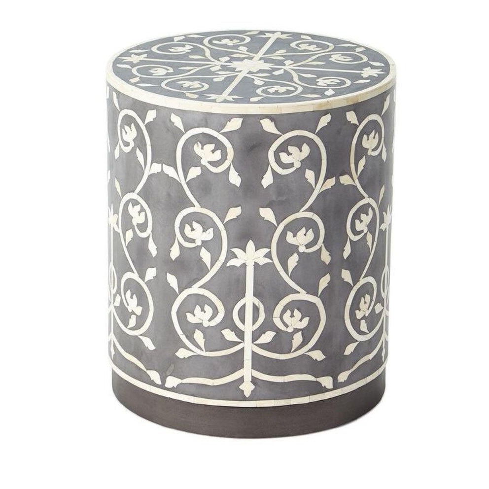 Bone inlay side tables