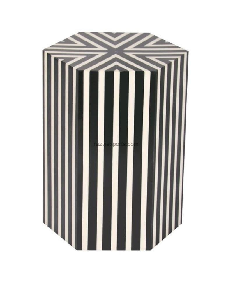 Bone Inlay bedside table manufacturer supplier and exporter Razvi Exports