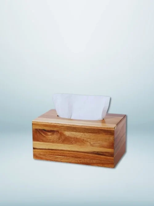 Acacia Wood Tissue Box – Elegant and Durable by Razvi Exports