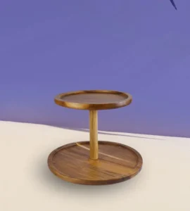 wholesale wooden tiered tray set manufacturer in moradabad, india Razvi Exports