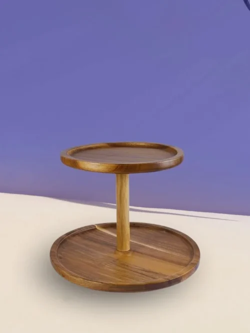 wholesale wooden tiered tray manufacturer in moradabad, india Razvi Exports