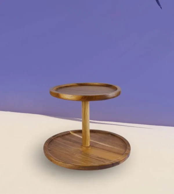 wholesale wooden tiered tray manufacturer in moradabad, india Razvi Exports