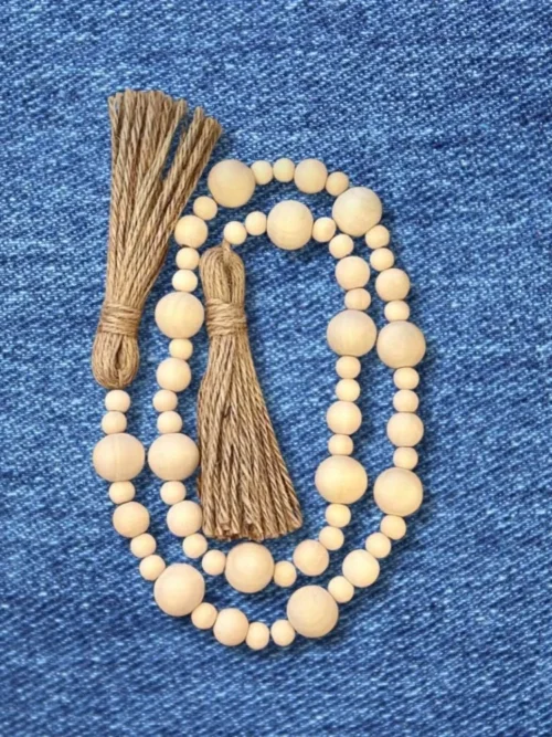 wood bead garland manufacturer, supplier in Sambhal, India