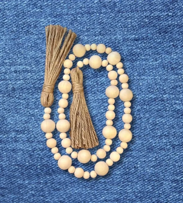 wood bead garland manufacturer, supplier in Sambhal, India