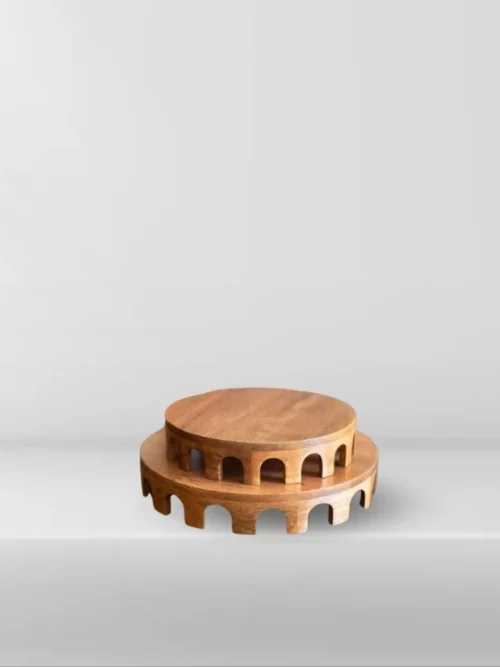 WOODEN CUTOUT CAKE STAND MANUFACTURER RAZVI EXPORTS