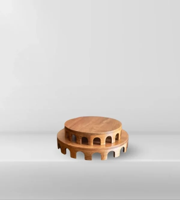 WOODEN CUTOUT CAKE STAND MANUFACTURER RAZVI EXPORTS