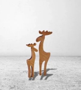 wooden reindeer decoration